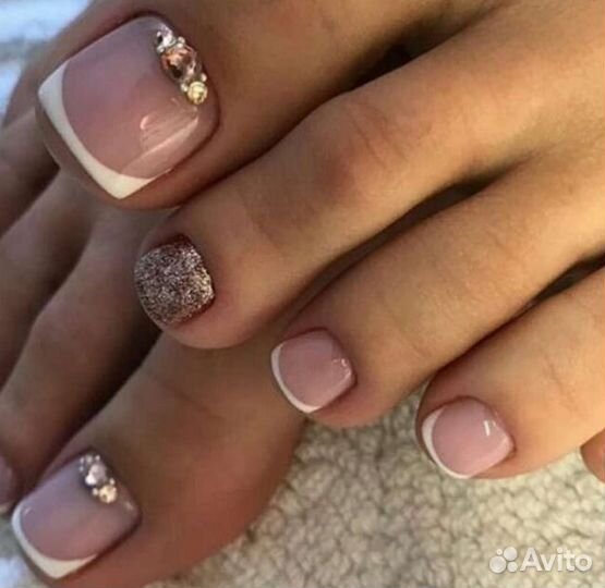 Педикюр с покрытием гель лак