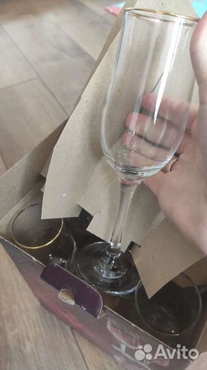 Набор новых фужеров для шампанского (6 штук)