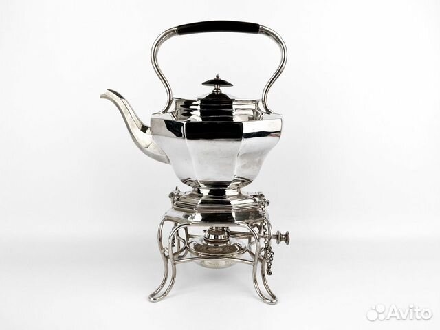 Антикварная бульотка, Англия, серебрение, 1900 год