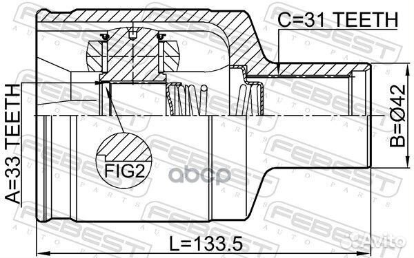 ШРУС внутренний правый 33X35.7X31 renault duster