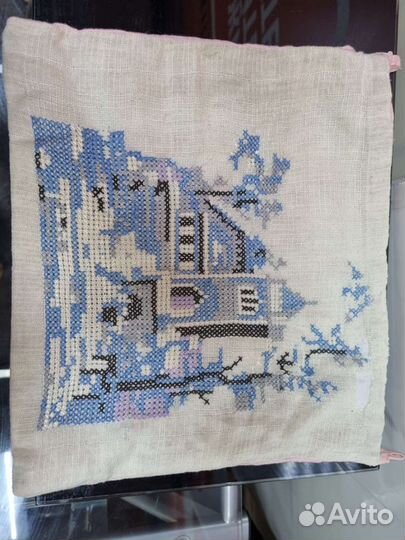 Наволочка, мешочек. Старинная ручная вышивка