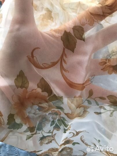 Тюль Штора для кухни Уголки. Бежевая