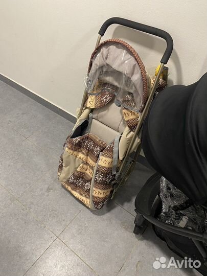 Детские санки утепленные с колесами