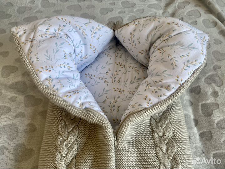 Конверт одеяло на выписку вязаное