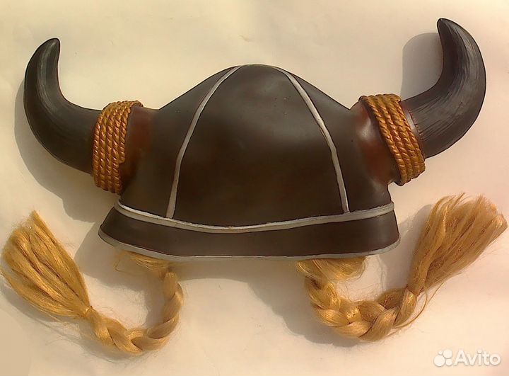 Шлем Викинг с косичками + Аренда. Cosplay Косплэй