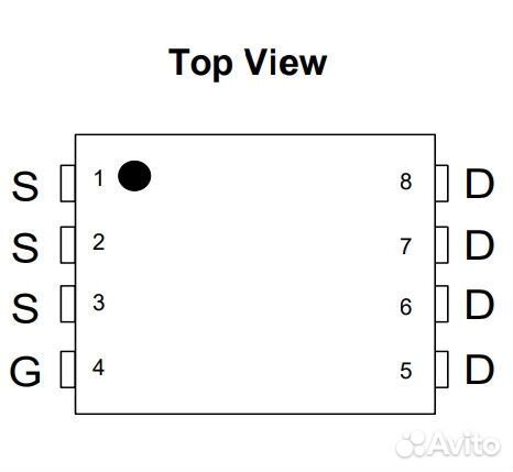 Микросхема aons32304 N-Channel mosfet 30V 140A DF