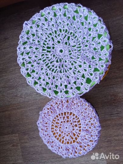 Вязаные кружки, колпаки, крышки на ведра