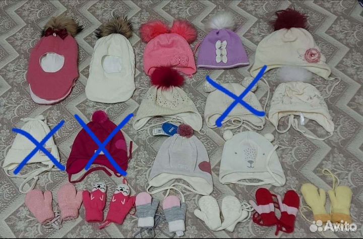 Шапка зимняя, осенняя, варежки