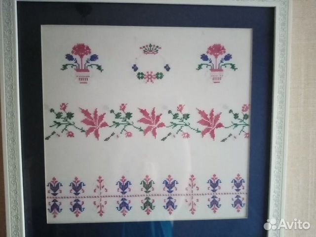 Вышивка старинная. Рушник. СССР