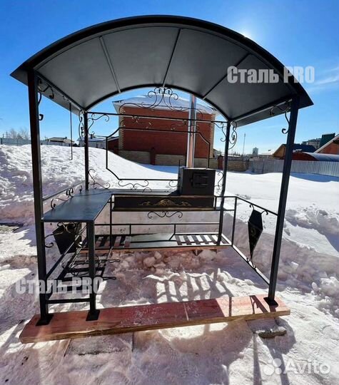 Мангал с крышей от производителя