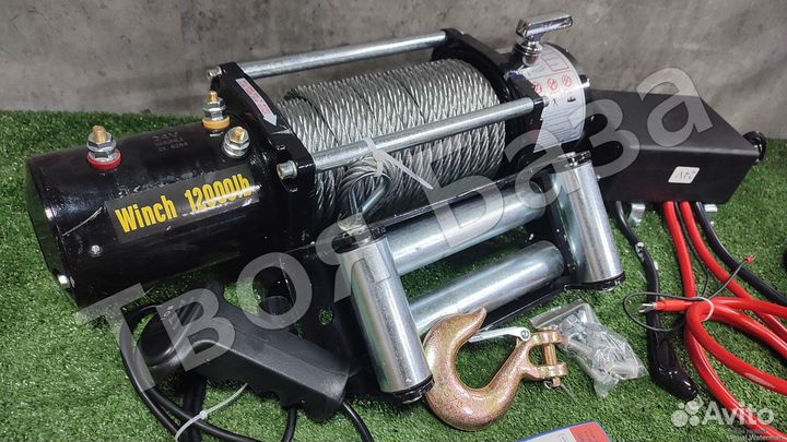 Лебедка автомобильная 12000 LBS метал 24 вольта