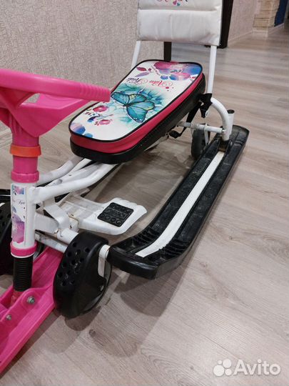 Детский снегокат с колесами