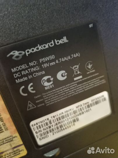 Ноутбук Packard Bell