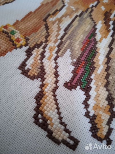 Картина вышитая крестом. Дитя природы