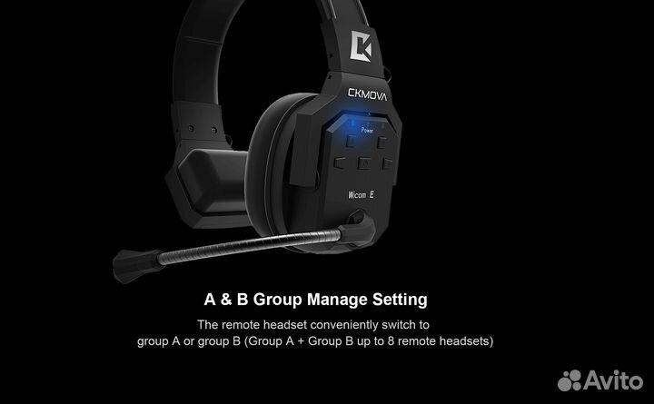 Беспроводной интерком ckmova Wicom E S3 3 абонента