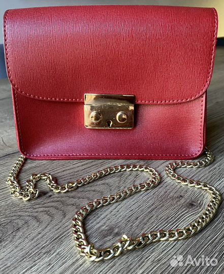 Сумка натуральная кожа красная Италия