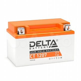 Аккумулятор Delta 7 Ач CT 1207 (YTX7A-BS)