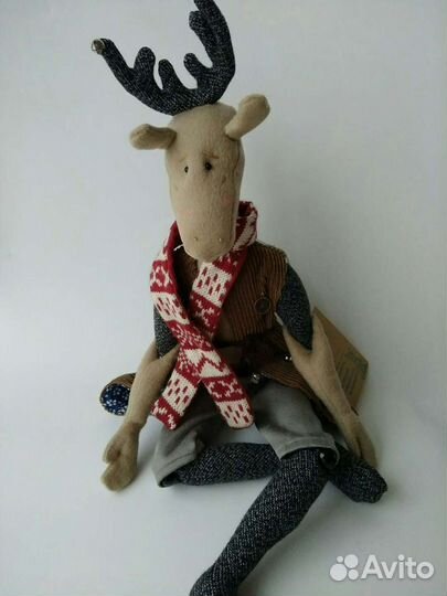 Интерьерная кукла лось