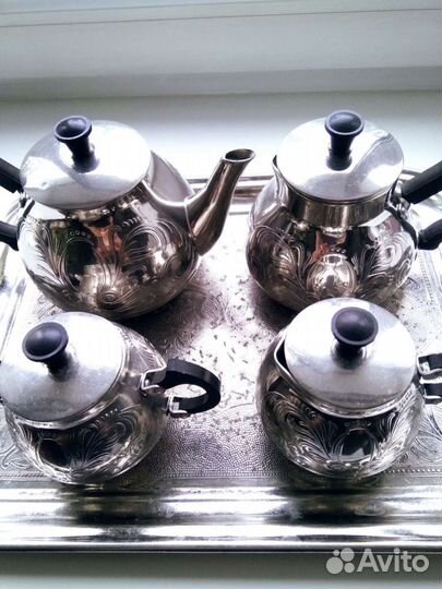 Сервиз чайный кофейный металл