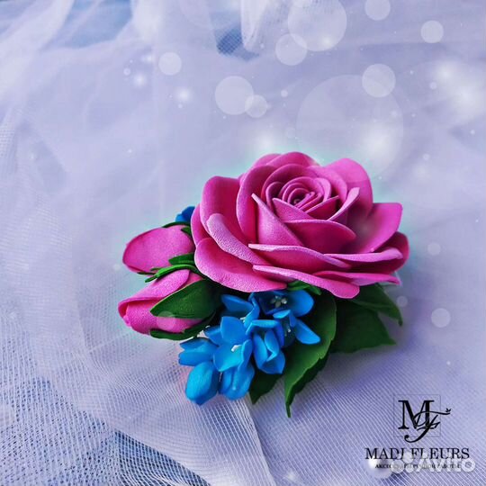 Заколка для волос ручной работы