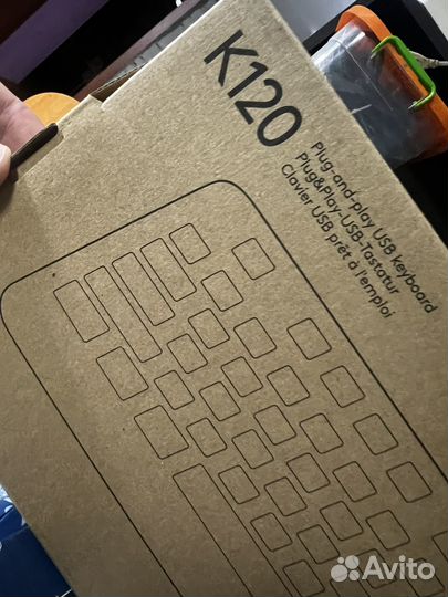 Клавиатура K120 и мышь B100 Logitech