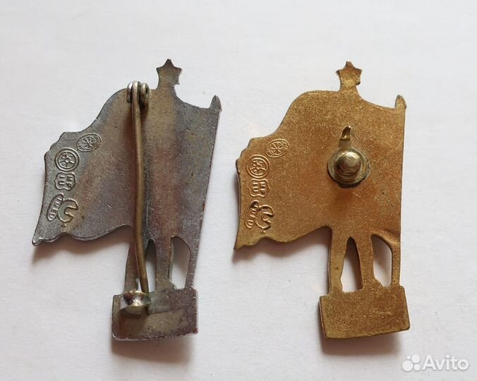 2 знака выставка СССР в Нью-Йорке 1939 год. Бронза