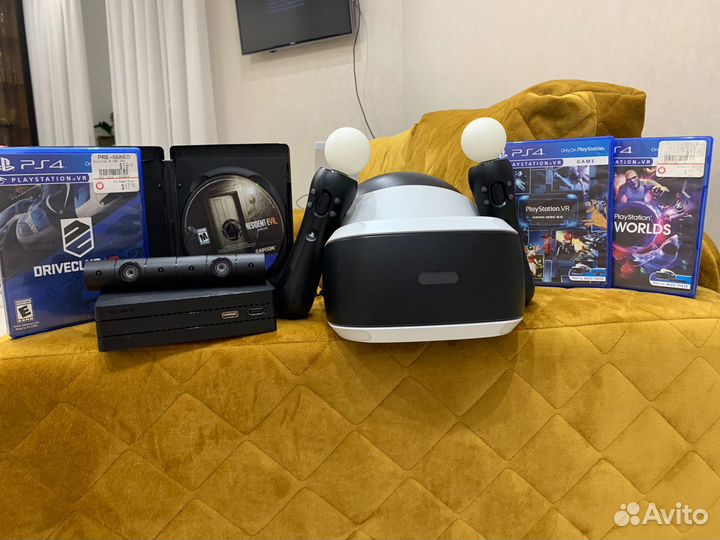PS VR с играми + PS4 pro