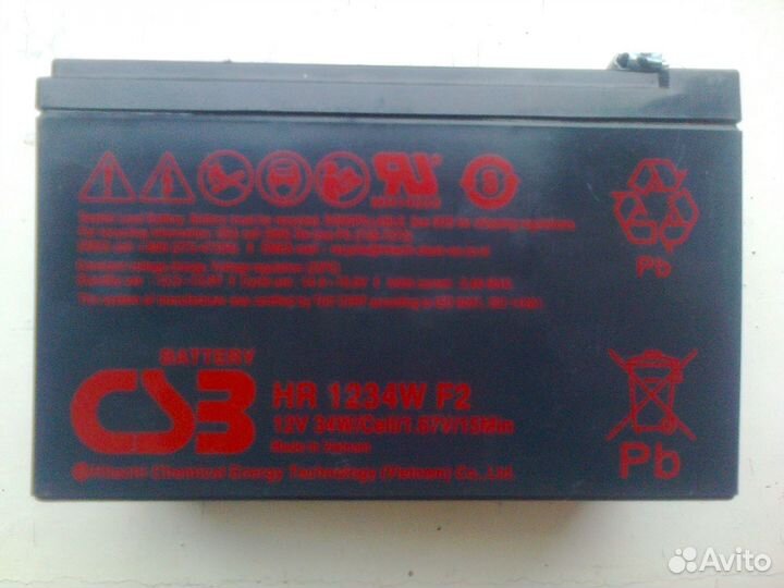 Аккумуляторы для ибп CSB GP-1272.12V 7.2Ah; APC