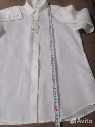 Uniqlo рубашка лён