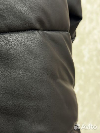 Пуховик женский экокожа