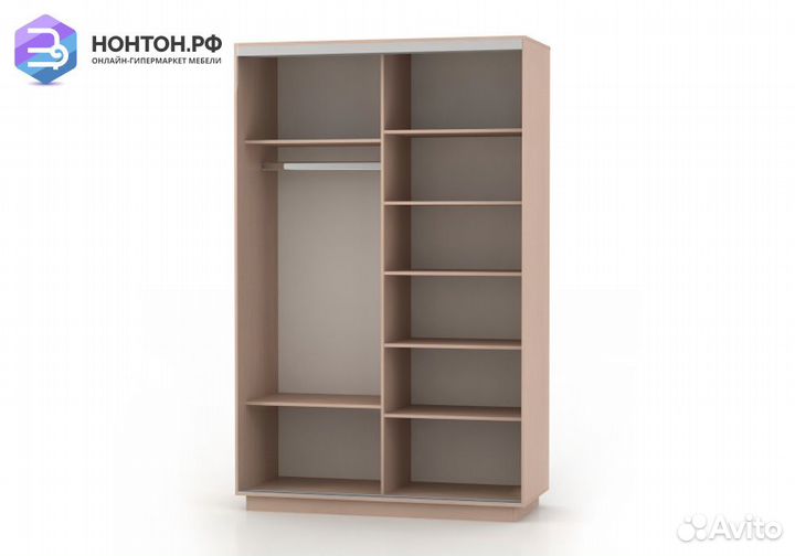 Шкаф-купе Нонтон 2-дверный дуб молочный