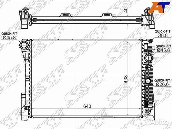 Радиатор mercedes C-class W204 07/E-class W212 10