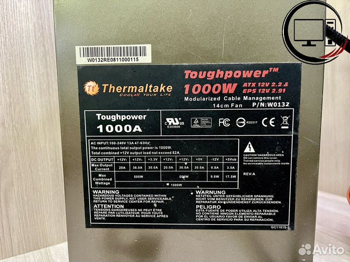 Блок питания 1000W Thermaltake Toughpower