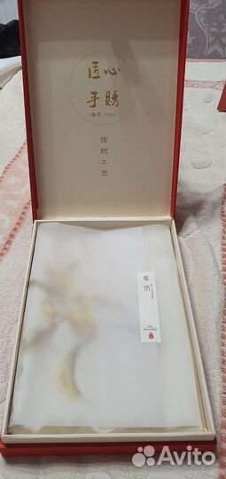 Платок, 100 китайский шелк с вышивкой shu