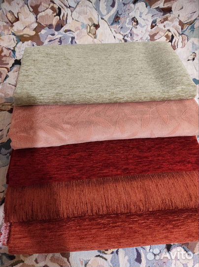 Отрезы мебельной ткани кожзам, рогожка пактом