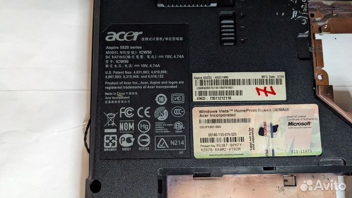 Поддон Acer Aspire 5520 5310 5315 5720