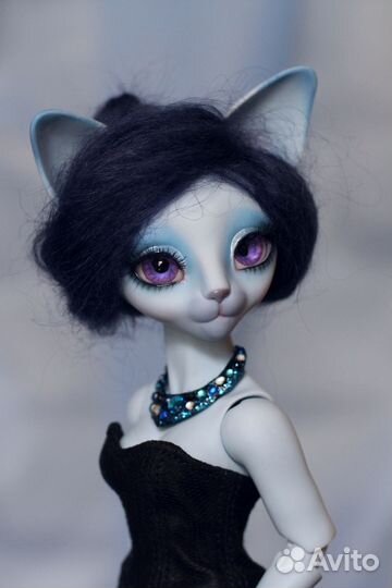 Шарнирная кошечка Джорджиана голубая