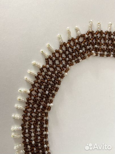 Колье из бисера бисерное ожерелье ручная работа