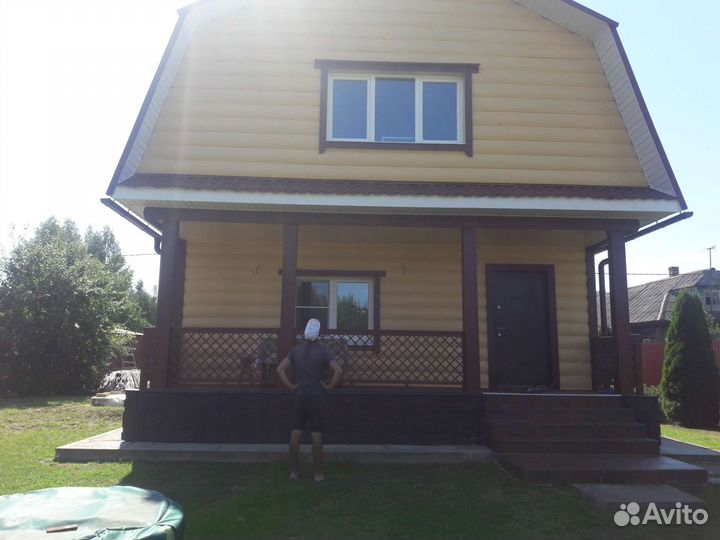 Покраска деревянных домов,бань, вставка окон