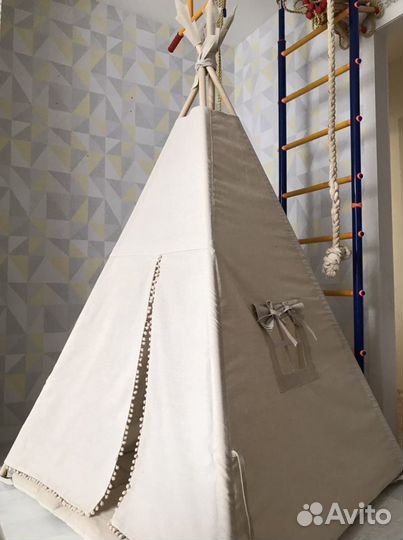 Вигвам палатка льняная «Однотон»