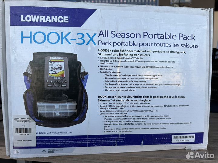 Эхолот lowrance hook 3x all season pack