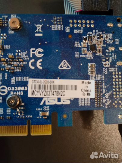 Новая asus GeForce GT 730 2 гб gddr5
