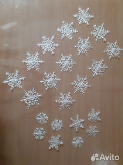 Ёлочные новогодние украшения игрушки снежинки СССР