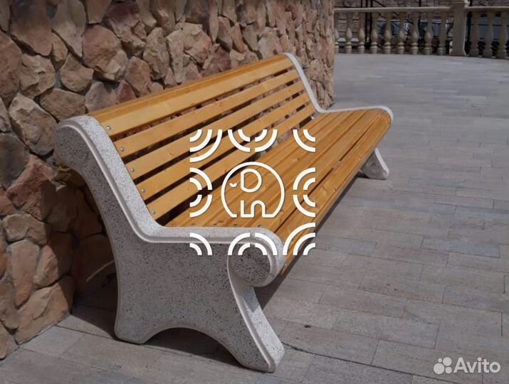 Скамья из бетона классик от производства