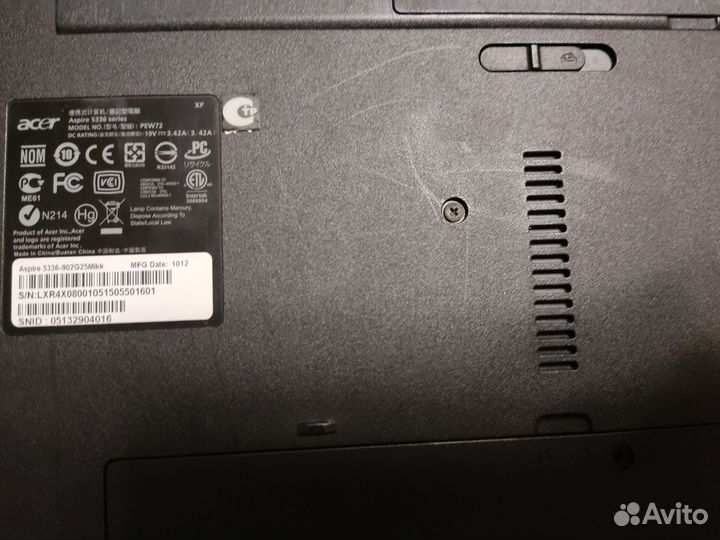 Ноутбук Acer Aspire 5336