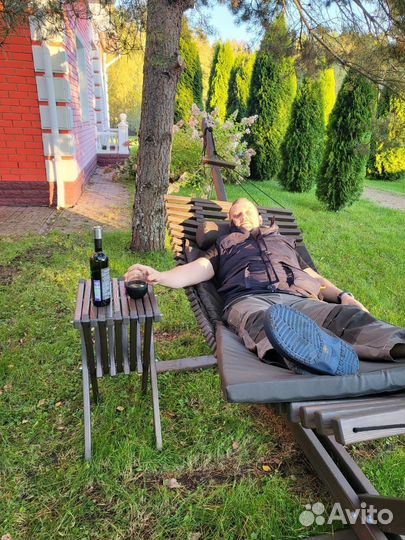 Гамак подвесной деревянный модель 