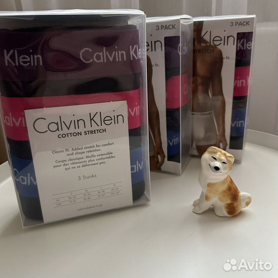 Calvin klein трусы оригинал trunk 3 шт в упаковке