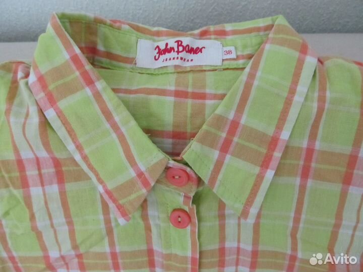 Рубашка 46 разм, салатовая (USA)