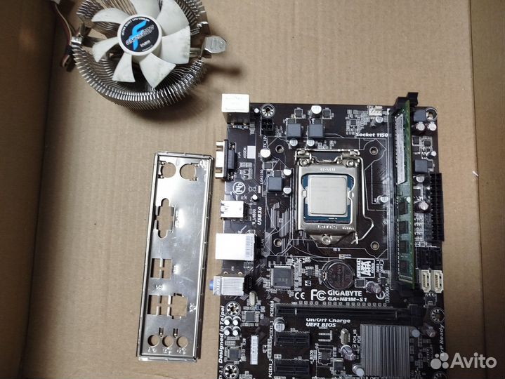 Комплект: плата 1150/i3-4170/4гб/охлаждение