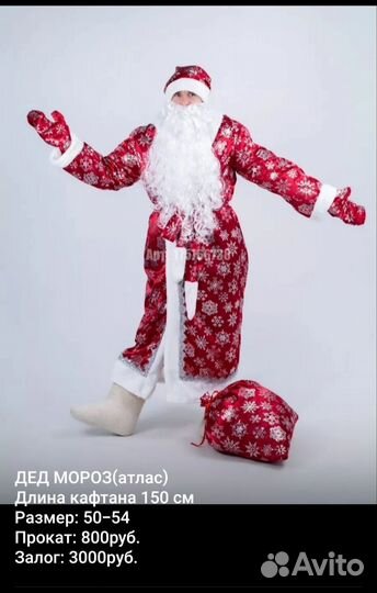 Дед мороз и снегурочка прокат